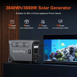 <span class=keywords><strong>Kit</strong></span> Générateur <span class=keywords><strong>Solaire</strong></span> 3600W 3840Wh avec <span class=keywords><strong>Panneau</strong></span> 400W, Station d'Énergie Portable LiFePO4 SolarPlay, Charge Rapide, UPS d'Urgence Domestique - Product Image 4