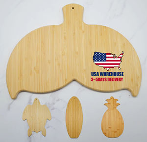Tabla de cortar de bambú con forma de cola de pez para cocina, tabla de cortar para decoración de pared del hogar, espacios en blanco para arte de resina epoxi - Product Image 1