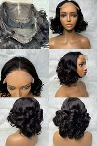 Letsfly Promotion 53$ Perruques avec fermeture en dentelle 5x5, Ondulations lâches bouclées, Densité 250%, 14 pouces, Cheveux vierges brésiliens bruts, Brun chocolat, 280 grammes - Product Image 6