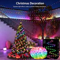 Bande lumineuse LED RGB USB 5V 3939 50 LED avec contrôle vocal, synchronisation musicale, flexible, pour rétroéclairage de téléviseur intelligent et décoration