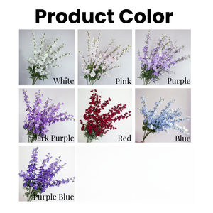 Commercio all'ingrosso <span class=keywords><strong>fiori</strong></span> artificiali Delphinium <span class=keywords><strong>fiori</strong></span> di seta 110cm <span class=keywords><strong>blu</strong></span> <span class=keywords><strong>viola</strong></span> Delphinium fiore artificiale per la decorazione di nozze a casa - Product Image 3
