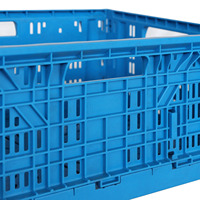 Paniers pliables empilables à 30 trous, bacs en plastique maillé mobiles 40L-80L pour fruits et légumes Liyang LYZZX ISO9001