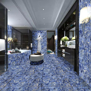 Losas de aventurina azul, película translúcida para encimeras de labradorita de suelo de vidrio, muebles de lujo - Product Image 4