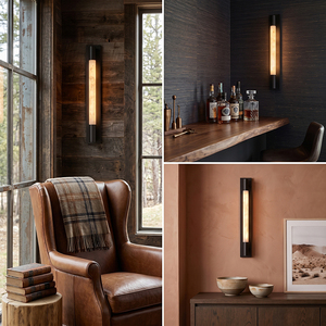 Lámpara de Pared de Alabastro, Aplique de Latón con Piedra Natural, <span class=keywords><strong>Luz</strong></span> Lineal Moderna de Lujo, Luminaria de Diseño para Baño, Espejo, Pasillo, Hotel - Product Image 3