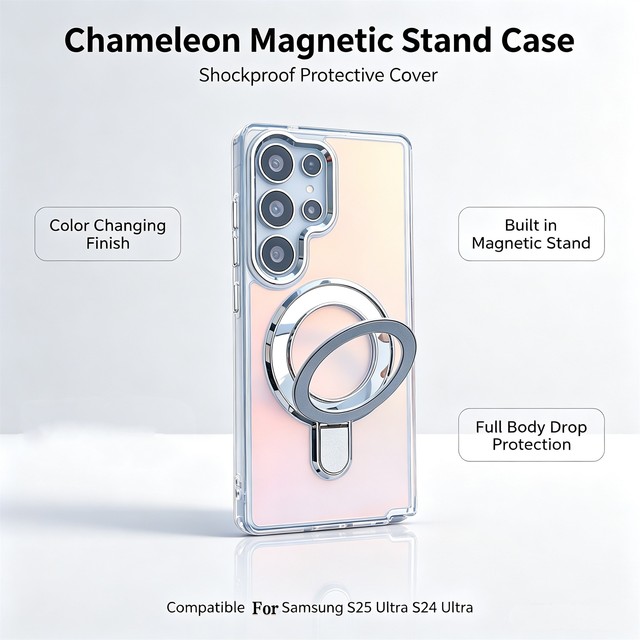 In Stock Durable Men Girl Chameleon Magnetic Phone Case Anti Shock Protection Cover for Samsung S25 Ultra S24 Ultra S23 Ultra