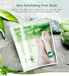 Mascarilla para pies de Aloe Vera Peeling para piernas Mascarilla para pies Calcetines exfoliantes para pedicura Talón antigrietas Quitar la piel Parche para pies - Product Image 2