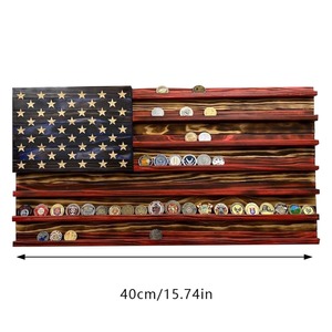Caja de almacenamiento de bandera americana transfronteriza, decoración de <span class=keywords><strong>madera</strong></span> para el Día DE LA Independencia, estantes de pared colgantes para vivir, nuevo para <span class=keywords><strong>Amazon</strong></span> Latte - Product Image 4