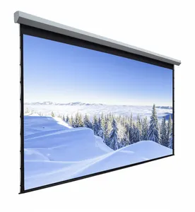 Large 300 Inch 16:9 high qualified Motorized projector screen electric wall and ceiling mounted projection screen with remote