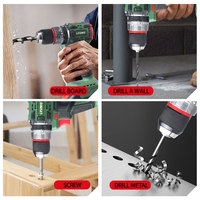 Perceuse à percussion sans fil LYUWO 20V Max Brushless Li-ion, 25+3 réglages de couple, double vitesse, mandrin 1/2 po, avec 2 batteries et chargeur OEM