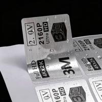 Custom Logo Waterproof Electronic Hardware Product Brand Label Brushed Gold Silver Self Adhesive Sticker