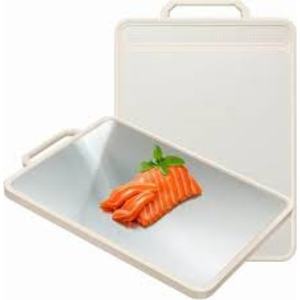 Planche à découper en acier inoxydable pour la maison et la cuisine pour le pain Fruits Légumes Excellent compagnon pour un usage domestique - Product Image 3