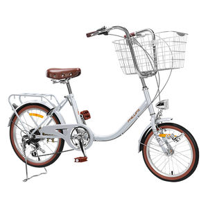 <span class=keywords><strong>Bicicleta</strong></span> Urbana de 20"/24" con Ruedas Mixtas para Mujer, Cuadro de Acero, Frenos V-Brake, Estilo Vintage, para Desplazamientos Urbanos, Cómoda para Estudiantes - Product Image 1