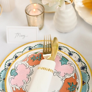 Custom Tea Party Theme <b>Paper</b> Plate Romantic Flower <b>Pattern</b> <b>Paper</b> Plate Party Tableware Tea Party Supplies - Product Image 3