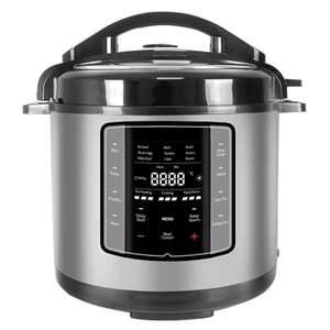 Cuisinière électrique à pression 9 en 1 avec boîtier en acier inoxydable 304 de 6 litres, écran LED, cuve intérieure antiadhésive en aluminium pour usage domestique - Product Image 1