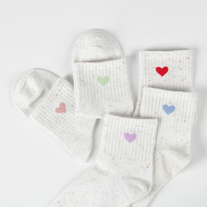 <span class=keywords><strong>Chaussettes</strong></span> pour femmes respirantes et <span class=keywords><strong>très</strong></span> confortables en gros haut de gamme avec un beau motif de coeur pour le style de luxe et les commandes en gros - Product Image 2