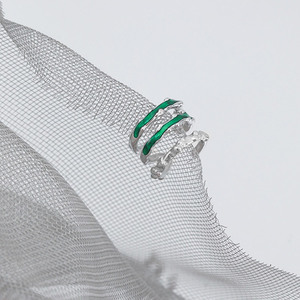 FUAMAY — boucles d'oreilles Triple couches en émail, bijoux argentés 925, en rouge, vert et blanc, 925, <span class=keywords><strong>prix</strong></span> en grammes - Product Image 4