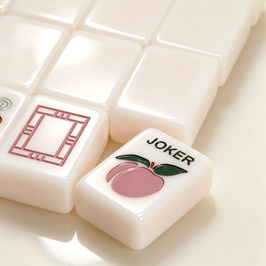 Meilleures ventes : Tuiles <span class=keywords><strong>de</strong></span> Mahjong américaines en acrylique beige, imprimées motif floral pêche, avec logo personnalisé, mignonnes et élégantes, pour 4 joueurs, idéales pour <span class=keywords><strong>les</strong></span> fêtes <span class=keywords><strong>de</strong></span> filles - Product Image 1