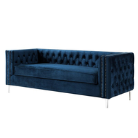 Winforce OEM ODM Nouveau design Meubles de maison Canapés de salon Fournisseurs de Chine Rembourrage Velours 3 Places Canapé Chesterfield