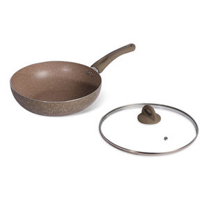 Mermer kaplama yapışmaz tencere seti alüminyum preslenmiş mutfak aşçı tavalar cam kapak hafif dayanıklı tencere seti özelleştirmek - Product Image 5