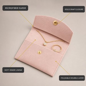 Sacchetto Pieghevole in Microfibra per Gioielli con Doppio Strato per Confezioni Regalo Personalizzate - Product Image 4