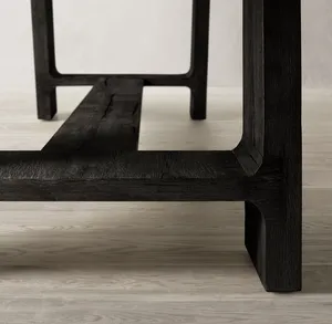 Sassanid yeni varış fransız çağdaş kapalı katı ahşap Davos meşe dikdörtgen uzatma yemek masası - Product Image 5