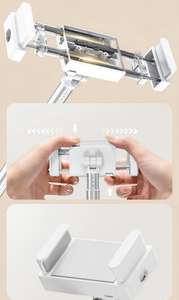 Flexible 360 Degree Rotating Adjustable Height <b>Tablet</b> Floor <b>Stand</b> Heavy Duty ABS Sturdy Base Compatible 4-11 Inch <b>Tablets</b> - Product Image 6