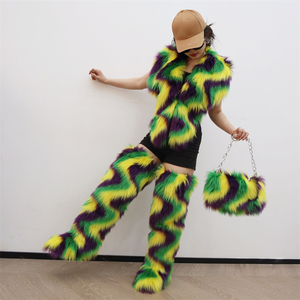 Bottes en fourrure de Mongolie à hauteur de cuisse, très vendues pour le Mardi Gras, sac <span class=keywords><strong>fourre</strong></span>-tout, vêtements d'hiver pour femmes, ensembles - Product Image 2