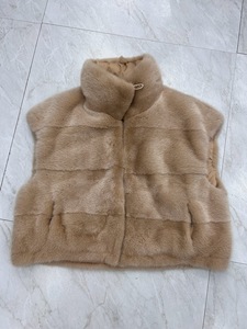 Gilet <span class=keywords><strong>di</strong></span> Pelliccia <span class=keywords><strong>di</strong></span> Lusso da Donna con Collo Alto, Cappotto in <span class=keywords><strong>Visone</strong></span> Naturale Completo, Capospalla Casual per l'Inverno - Product Image 3