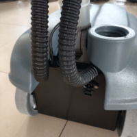Machine de nettoyage électrique industrielle à pousser à la main de 14 pouces, équipement de lavage de sol, laveuse à récurer avec batterie