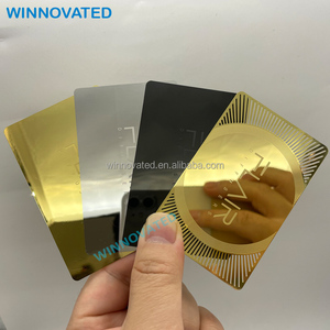 Espejo personalizado de alta calidad Tarjeta de Visita De Oro Metal - Product Image 1