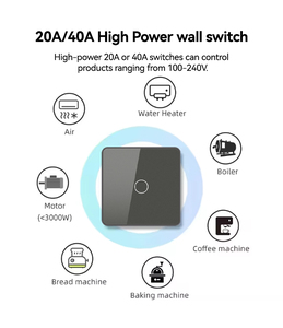 Interruptor <span class=keywords><strong>de</strong></span> Pared Inteligente Compatible con Alexa y <span class=keywords><strong>Google</strong></span>, 1/2/3/4 Botones, Marco <span class=keywords><strong>de</strong></span> Plástico, Panel <span class=keywords><strong>de</strong></span> Vidrio Templado, WiFi, Zigbee, Táctil - Product Image 4