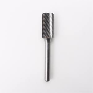 Fraise cylindrique en carbure à coupe simple, queue de 1/4 po, compatible avec les outils rotatifs <span class=keywords><strong>Dremel</strong></span> pour le meulage - Product Image 2