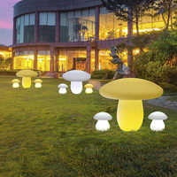 Lampe solaire lumineuse en forme de champignon pour extérieur, décoration de pelouse et de jardin, lampe de sol décorative, télécommande, éclairage LED à intensité variable, étanche IP54