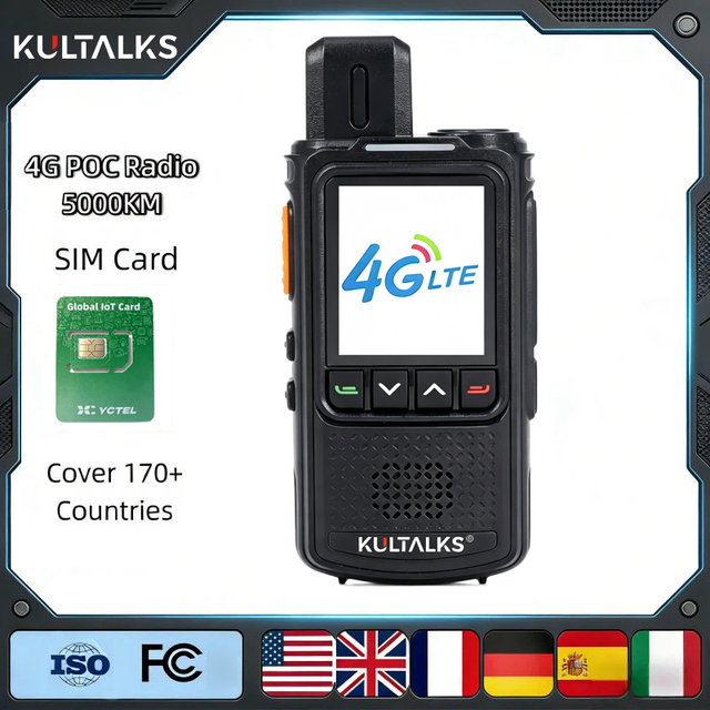 KP-258 Handheld International Sim Card 4G Talkie Walkie Super Long Range Walkie Talkie Global 1000 km Two-way Radio AU2601