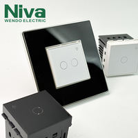 Interrupteur intelligent Niva à écran tactile en verre, contrôle Wi-Fi, solutions électriques pour la maison, interrupteurs modulaires personnalisés OEM