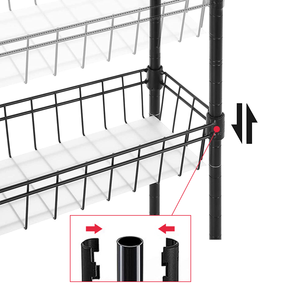 Chariot de service à 3 niveaux, étagère de cuisine, chariot utilitaire roulant, chariot de rangement fin en métal - Product Image 4