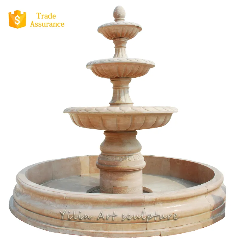 Fuente de agua para jardín, Fuente de Piedra de arena natural tallada a la venta
