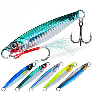 PROBEROS Luya – Leurre métallique bionique lumineux à double hameçon pour la pêche en mer, 17g/21g/24g/30g/40g/60g, pour la carpe - Product Image 1