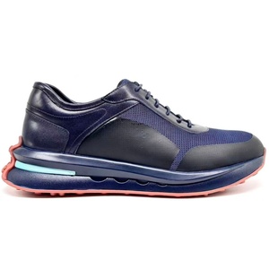 Sneakers à lacets pour hommes personnalisables - Tige en cuir véritable, semelle intermédiaire/doublure en peau de porc, semelle extérieure en caoutchouc |   Terracotta marine |   OEM/ODM - Product Image 2