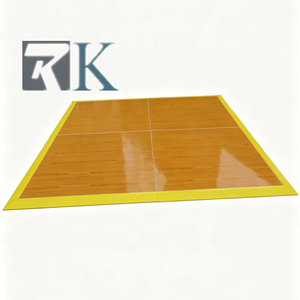 Plancher de danse portable pour fêtes, mariages et événements avec plateforme en bois et bordure en aluminium - Product Image 1