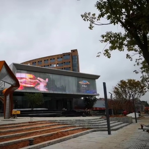 Đầy đủ màu sắc trong suốt LED lưới màn hình ngoài trời cử<span class=keywords><strong>a</strong></span> sổ kính LED màn hình hiển thị cho xây dựng mặt tiền biển quảng cáo tường - Product Image 2