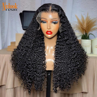 Peluca de Cabello Humano Natural 100% Virgen Birmano Ondulado Profundo, 40 Pulgadas, HD, Encaje Delgado, Ondas Profundas, 13x6, Peluca Frontal Completa de Encaje, Sin Pegamento