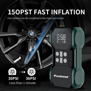 Purehood S600 : Démarreur de Voiture 4000A + Gonfleur de Pneus Numérique 150 PSI |   Boîte d'urgence portable ultra-résistante 27000mAh S700 Batterie déchargée ou pneu crevé? - Product Image 6