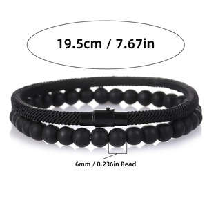 Pulsera Tejida Ajustable <span class=keywords><strong>de</strong></span> Piedra Volcánica con Nudo <span class=keywords><strong>de</strong></span> Diamantes, Turquesa Roja y <span class=keywords><strong>Ojo</strong></span> <span class=keywords><strong>de</strong></span> <span class=keywords><strong>Tigre</strong></span>, Joyería para Hombre - Product Image 6