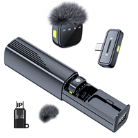 Nuevo Micrófono Inalámbrico Lavalier, Micrófono Magnético Redondo para YouTube, Mini Micrófono de Solapa para Vlogging y Transmisión en Vivo