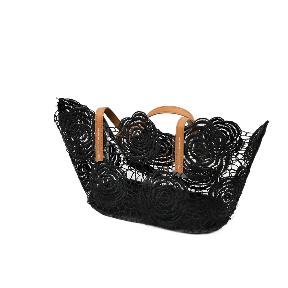 Popular styles are fashionable travel modern women extra large lace bag patterned on both sides lace bag