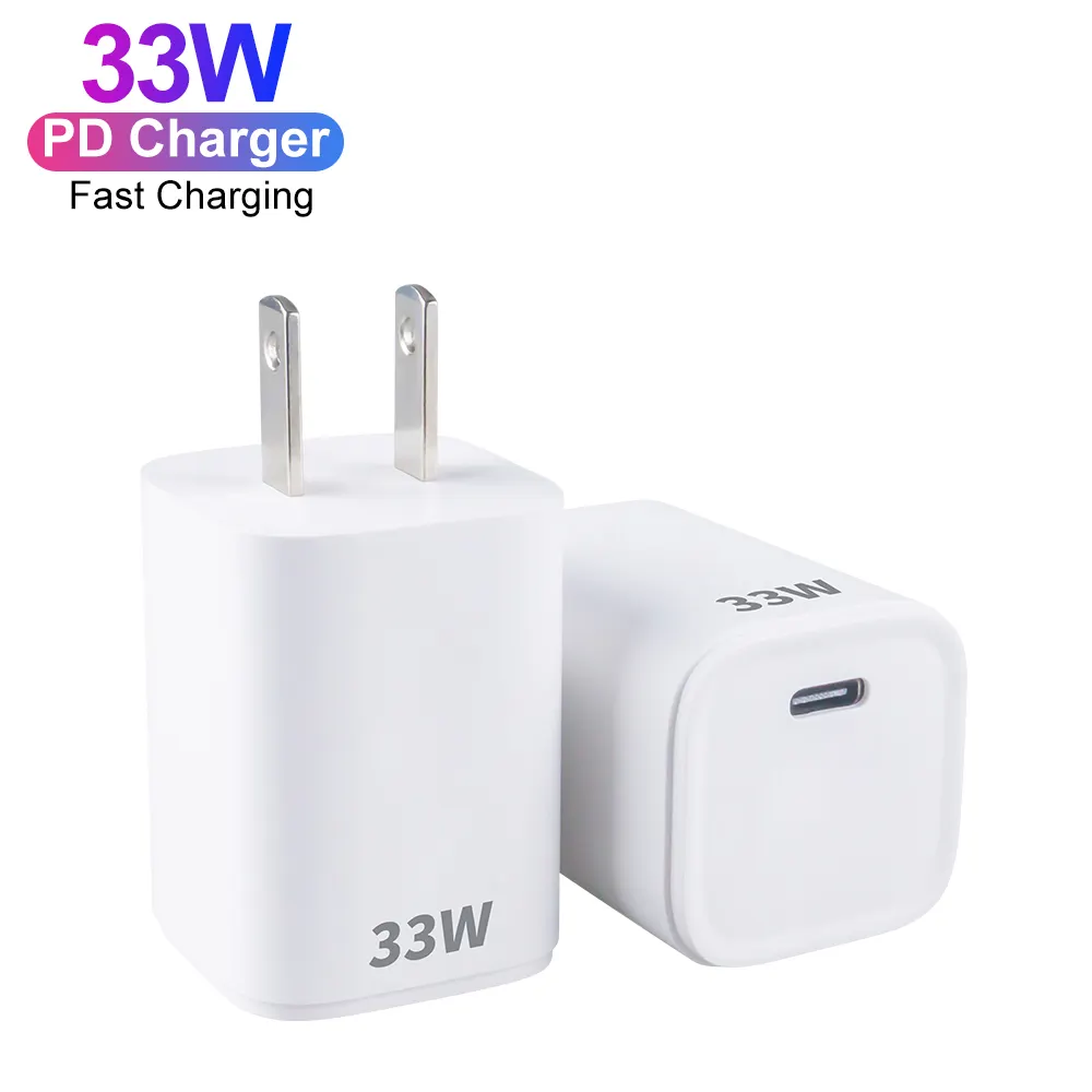 New Mini 33W GaN US EU AU UK Plug Single Type C USB Wall Charger Fast Charging For Apple iPhone Xiaomi Travel Portable Adapter