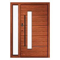 Porte de sécurité Villa design de luxe Porte pivotante de haute qualité Porte de sécurité pare-balles avec serrure intelligente Porte d'entrée avant en aluminium