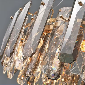 Modern Home Decorative Large Wedding Hall Glossy Rectangle Rain Drop <b>Crystal</b> <b>Chandelier</b> - Product Image 3