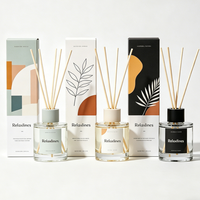 Diffuseur d'huiles essentielles parfumées Relaxlines, personnalisé, à étiquette privée, transparent, sans BPA, en verre, parfum longue durée